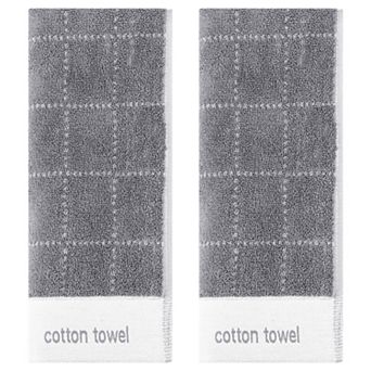 Checkered Decorative Hand Towels for Bathroom, Soft Cotton Hand Towel 14x30 Inch