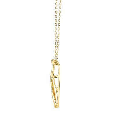 Diamond Brilliance Sterling Silver 1/10 Carat T.W. Lab Grown Diamond Tear Drop Pendant Necklace