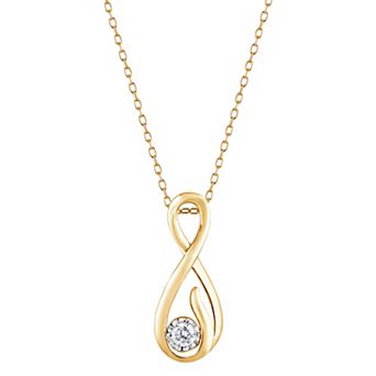 Diamond Brilliance Sterling Silver 1/10 Carat T.W. Lab Grown Diamond Tear Drop Pendant Necklace
