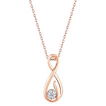 Diamond Brilliance Sterling Silver 1/10 Carat T.W. Lab Grown Diamond Tear Drop Pendant Necklace