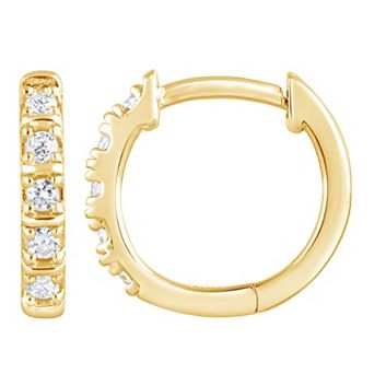 Diamond Brilliance Sterling Silver 1/10 Carat T.W. Lab Grown Diamond Hoop Earrings