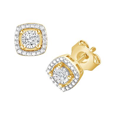 Diamond Brilliance Sterling Silver 1/10 Carat T.W. Lab Grown Stud Earrings