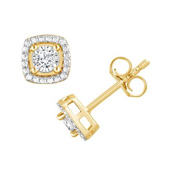 Diamond Brilliance Sterling Silver 1/10 Carat T.W. Lab Grown Stud Earrings