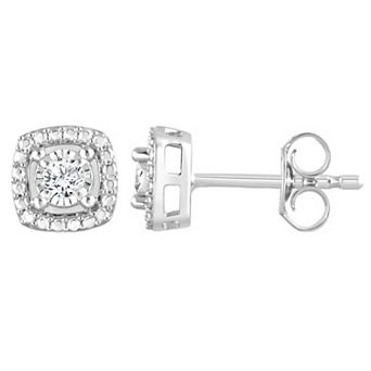 Diamond Brilliance Sterling Silver 1/10 Carat T.W. Lab Grown Stud Earrings