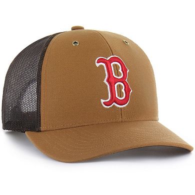 Men's Carhartt x '47 Brown Boston Red Sox Trucker Adjustable Hat