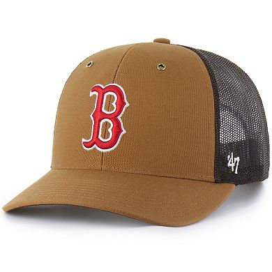 Men's Carhartt x '47 Brown Boston Red Sox Trucker Adjustable Hat