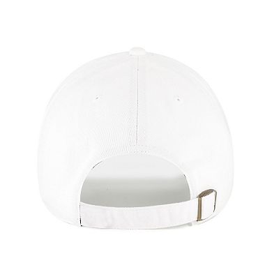 Men's '47 White Wisconsin Badgers Clean Up Adjustable Hat