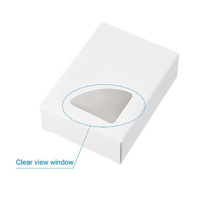 3.8"x2.8"x1.2" Paper Soap Box with Window, 40 Pack Homemade Triangle Presents Packaging Boxes