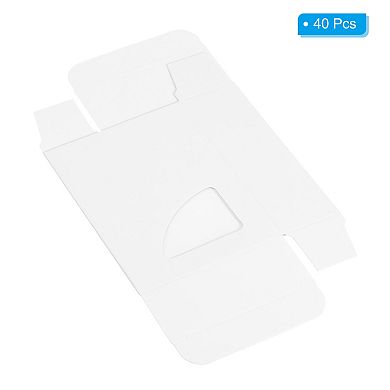 3.8"x2.8"x1.2" Paper Soap Box with Window, 40 Pack Homemade Triangle Presents Packaging Boxes