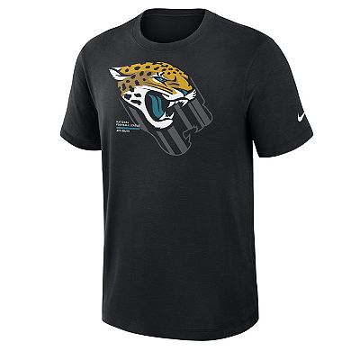 Men's Nike Black Jacksonville Jaguars Left End Run Slub Performance T-Shirt