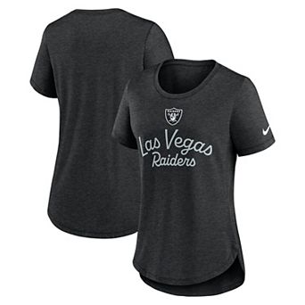 Women's Nike Black Las Vegas Raiders Script Tri-Blend T-Shirt