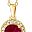 Gold Tone Cr Ruby