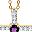 Gold Tone Cr Amethyst