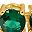 Gold Tone Sim Emerald