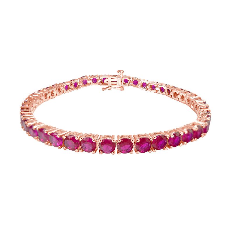 Gemstone Brilliance Lab Created Gemstone Bracelet, Women's,