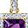 Gold Tone Cr Amethyst