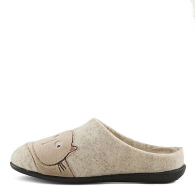 Flexus Catseye Women's Slip-On Slippers with Cat Design