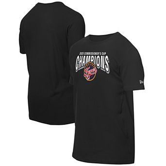 Unisex New Era Black Indiana Fever 2025 WNBA Commissioner's Cup Champions T-Shirt