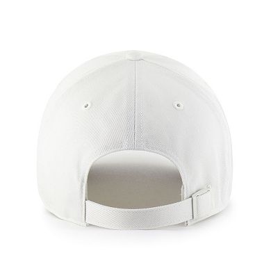 Men's '47 White Wisconsin Badgers Contemporary Basics Foundation Clean Up Adjustable Hat