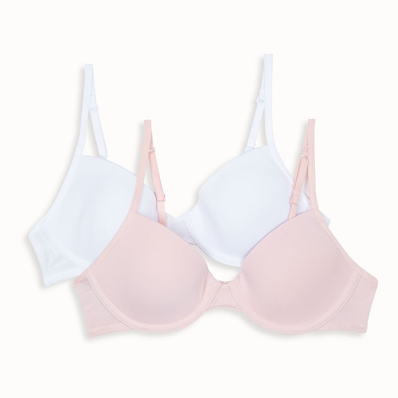 Girls 10-18 Hanes® 2-Pack Molded Flexi-Wire Bras, Girl's,