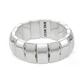 Nine West Silver Tone Stretch Bracelet