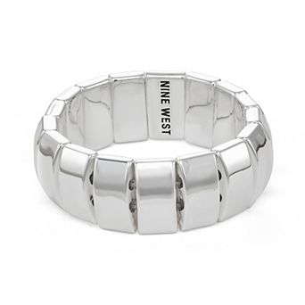 Nine West Silver Tone Stretch Bracelet