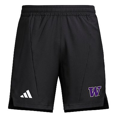 Men's adidas Black Washington Huskies Program Woven Training Shorts