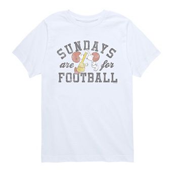 Boys 8-20 Peanuts Snoopy & Charlie Brown Sundays Are For Football Graphic Tee