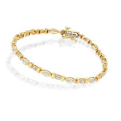 HDI Sterling Silver 1/2 Carat T.W. Diamond Bracelet