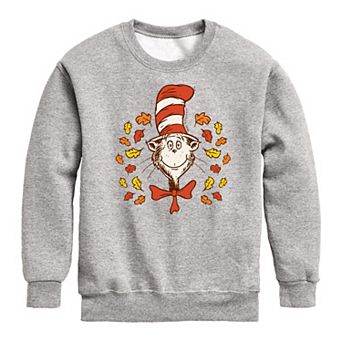 Boys 8-20 The Cat In The Hat Fall Leaves Crew Fleece Sweatshirt