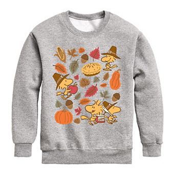 Boys 8-20 Peanuts Woodstock Thanksgiving Crew Fleece Sweatshirt