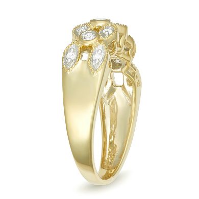 HDI Sterling Silver 1/4 Carat T.W. Diamond Ring