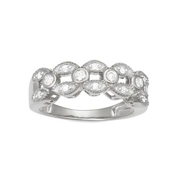 HDI Sterling Silver 1/4 Carat T.W. Diamond Ring