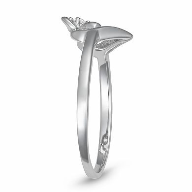 HDI Sterling Silver Heart & Bow Ring