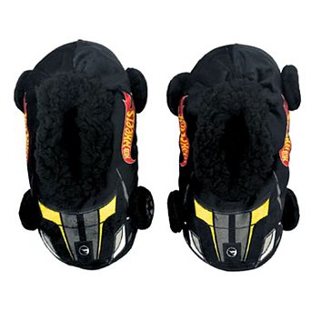 Boys 4-20 Hot Wheels Fuzzy Baba 3D Wheels Slipper Socks