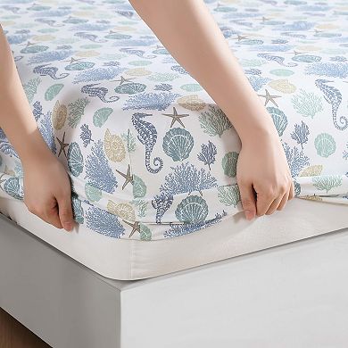 Beatrice Home Fashions Coastal Print Sheet Set