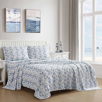 Beatrice Home Fashions Coastal Print Sheet Set