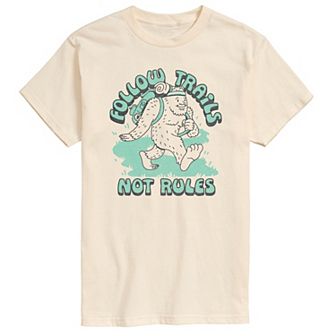 Big & Tall Sasquatch Follow Trails Not Rules Graphic Tee