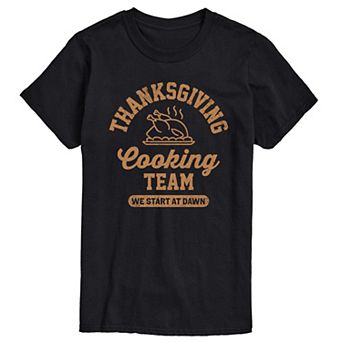 Big & Tall Thanksgiving Cooking Team Graphic Tee