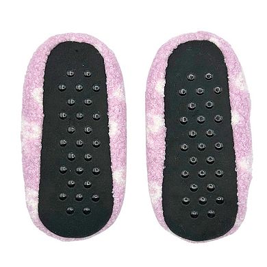 Girls Fuzzy Babba Allover Printed Bows Girls Slipper Socks