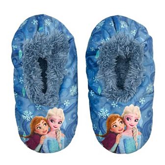 Girls Frozen Fuzzy Babba Girls Slip-On Slipper Socks