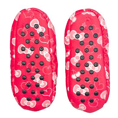 Girls Hello Kitty Fuzzy Babba Girls Plush Slipper Socks With 3D Head