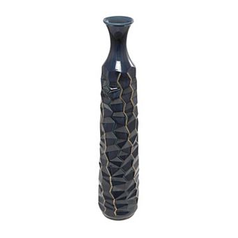Stella & Eve Ceramic Tall Decorative Vase with Gold Accents Floor Decor
