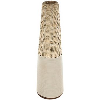 Stella & Eve Handmade Woven Rattan Decorative Vase Table Decor