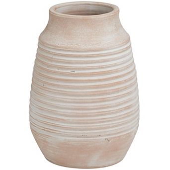 Stella & Eve Ceramic Ribbed Decorative Vase