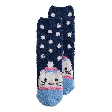 Women's SHINE Cozy Fall Kitty Crew Socks