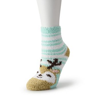Women's SHINE Fall Deer Cozy Crew Socks