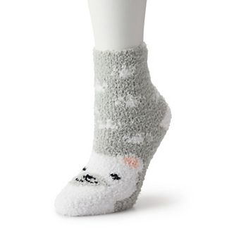 Women's SHINE Paws Polar Bear Fuzzy Crew Socks