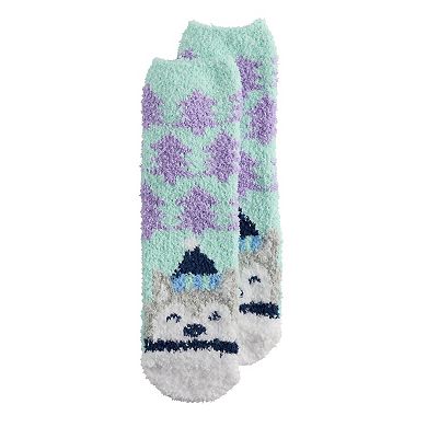 Women's SHINE Husky Trees Cozy Crew Socks