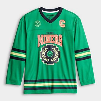 Boys 8-20 Minecraft Team Miners Graphic Hockey Jersey